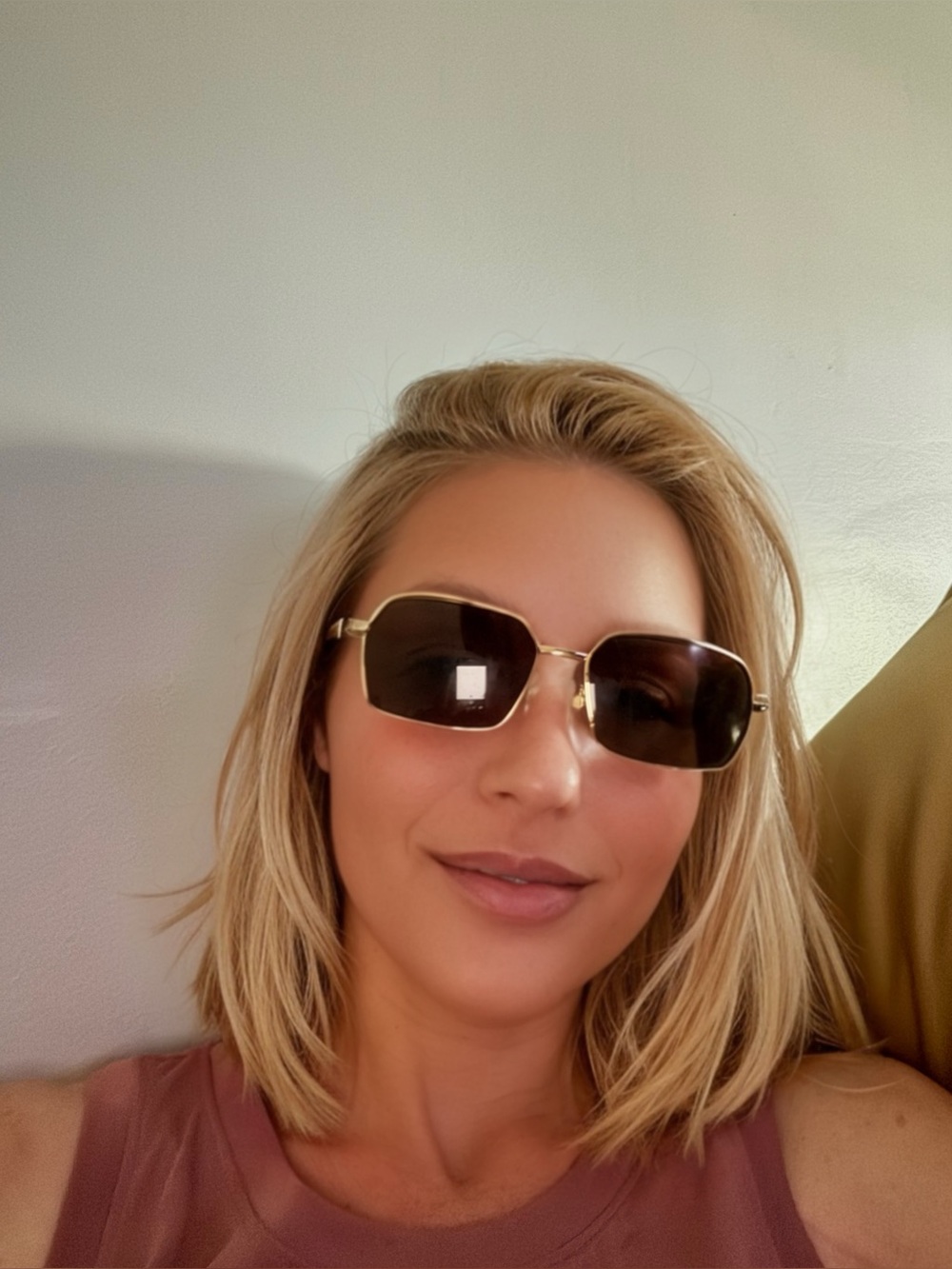 Dolce & Gabbana Gold Frame Sunglasses with Brown Lenses
